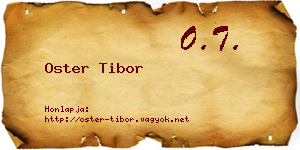 Oster Tibor névjegykártya